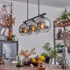 Koyoto Lampada a Sospensione Vetro 20 cm Grigio fumo, 3-Luci