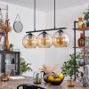 Koyoto Lampada a Sospensione Vetro 20 cm Ambrato, 3-Luci