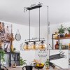 Koyoto Lampada a Sospensione Vetro 20 cm Ambrato, 3-Luci