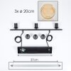 Koyoto Lampada a Sospensione Vetro 20 cm Ambrato, 3-Luci
