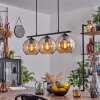 Koyoto Lampada a Sospensione Vetro 20 cm Ambrato, 3-Luci