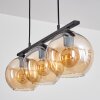 Koyoto Lampada a Sospensione Vetro 20 cm Ambrato, 3-Luci