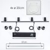 Koyoto Lampada a Sospensione Vetro 20 cm Chiaro, 4-Luci