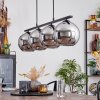 Koyoto Lampada a Sospensione Vetro 20 cm Cromo, Grigio fumo, 4-Luci