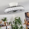 Burmeister ventilatore da soffitto LED Bianco, 1-Luce, Telecomando