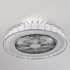 Burmeister ventilatore da soffitto LED Bianco, 1-Luce, Telecomando