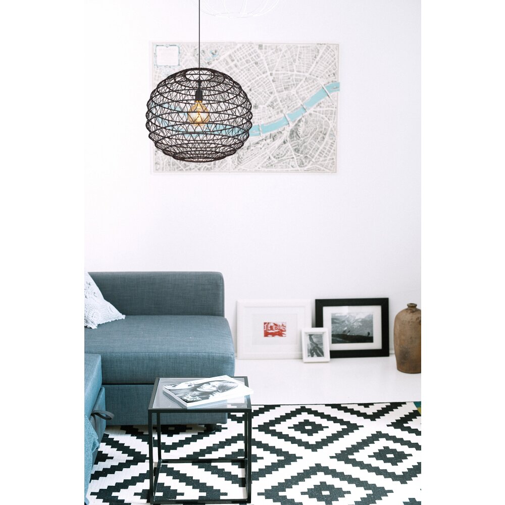 Globo SENNI Lampadario a sospensione Nero, 1-Luce main product photo