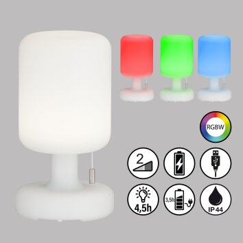 FHL easy Termoli Lampada da tavolo LED Bianco, 1-Luce, Cambia colore