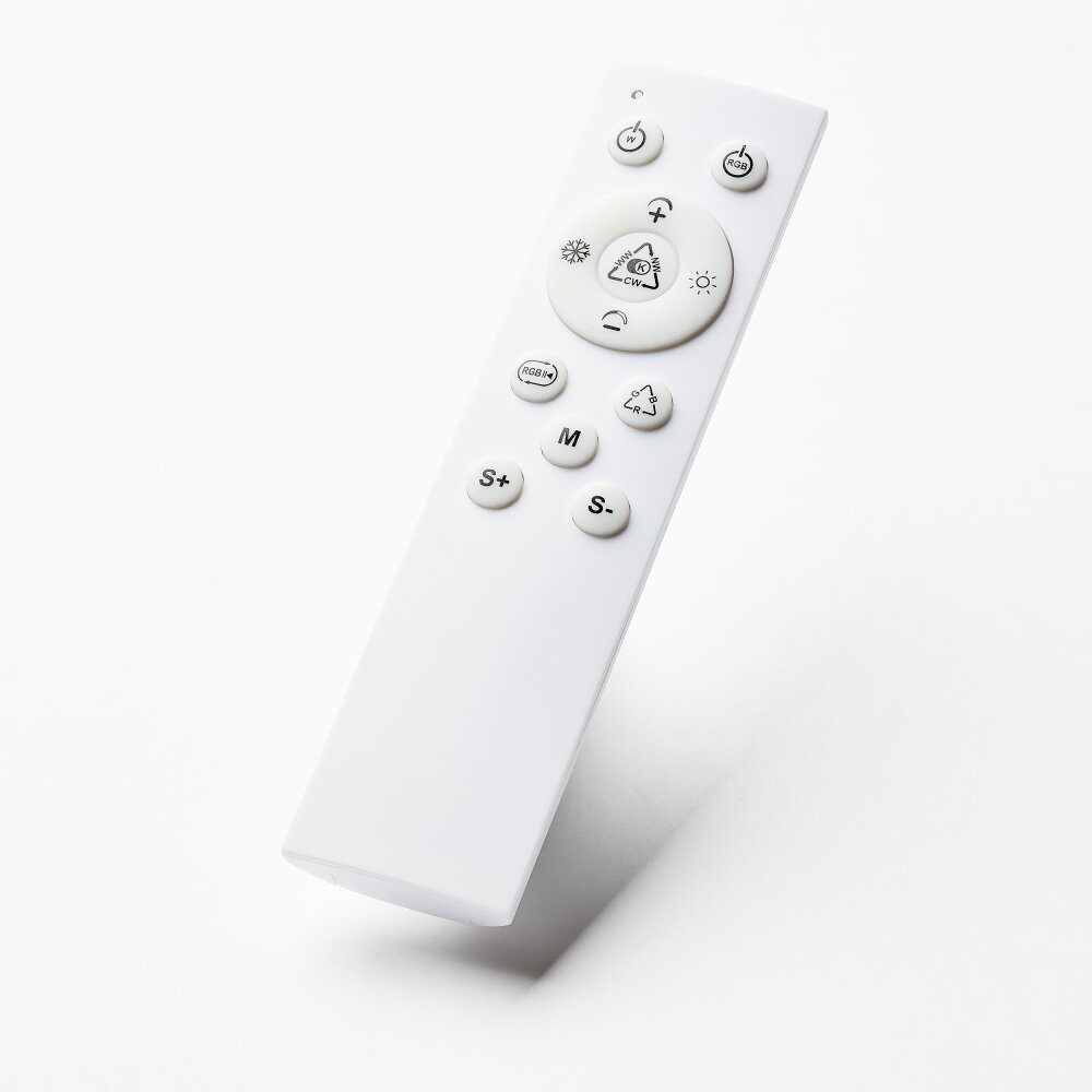 Brilliant Saltery Plafoniera Bianco, 1-Luce, Telecomando, Cambia colore