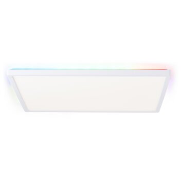 Brilliant Saltery Plafoniera LED Bianco, 1-Luce, Telecomando, Cambia colore