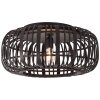 Brilliant Woodrow Plafoniera Nero, 1-Luce