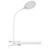 Brilliant Ubin Lampada con pinza LED Bianco, 1-Luce