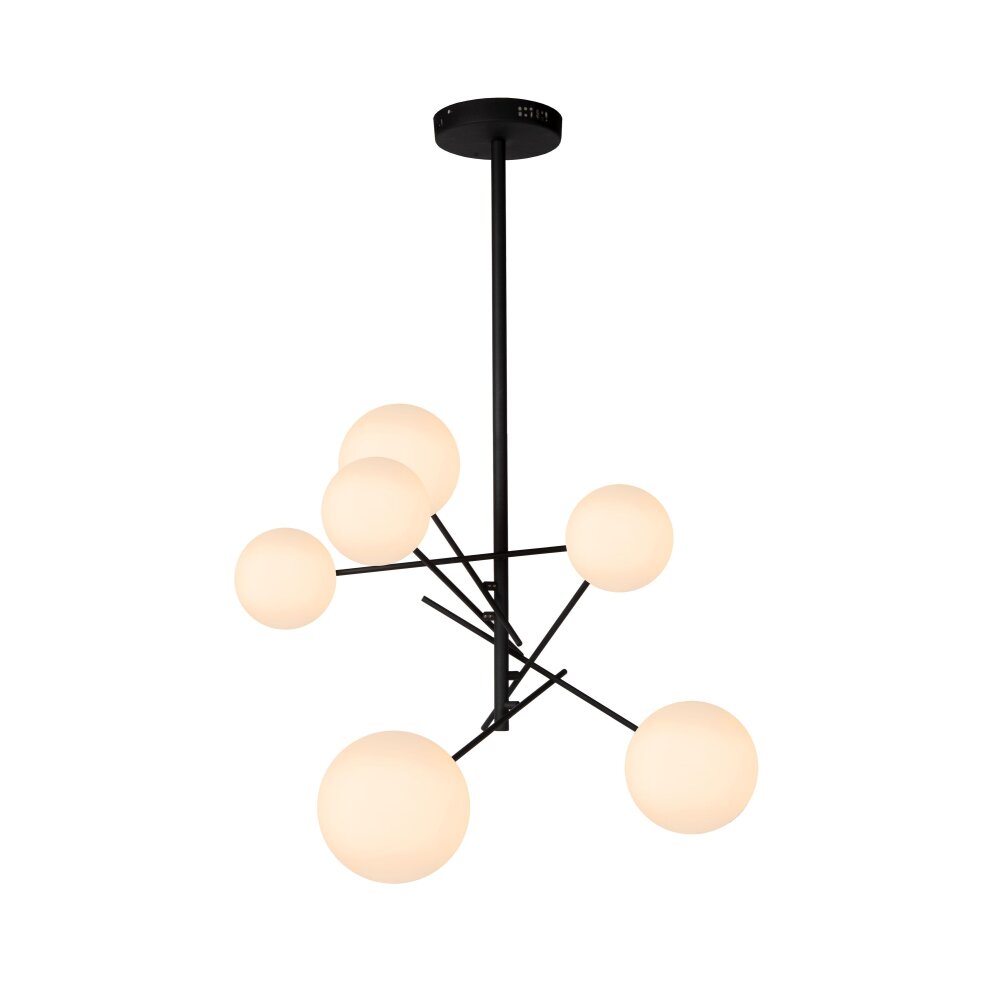 Lucide ALARA Lampada a Sospensione LED Nero, 6-Luci main product photo