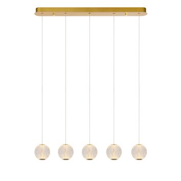 Lucide CINTRA Lampada a Sospensione LED Oro, 5-Luci