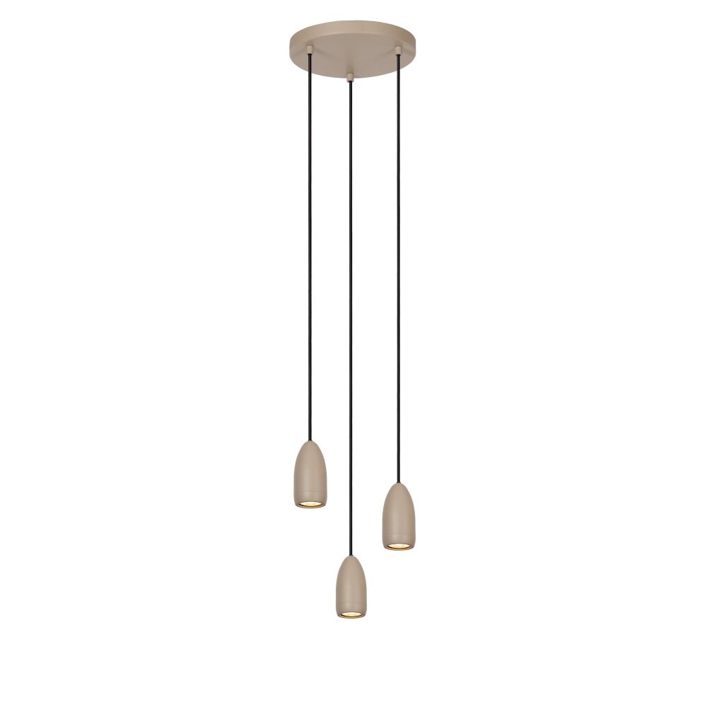 Lucide EVORA Lampada a Sospensione Grigio talpa, 3-Luci main product photo