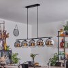 Koyoto Lampada a Sospensione Vetro 20 cm Grigio fumo, 5-Luci