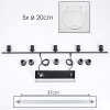 Koyoto Lampada a Sospensione Vetro 20 cm Chiaro, 5-Luci