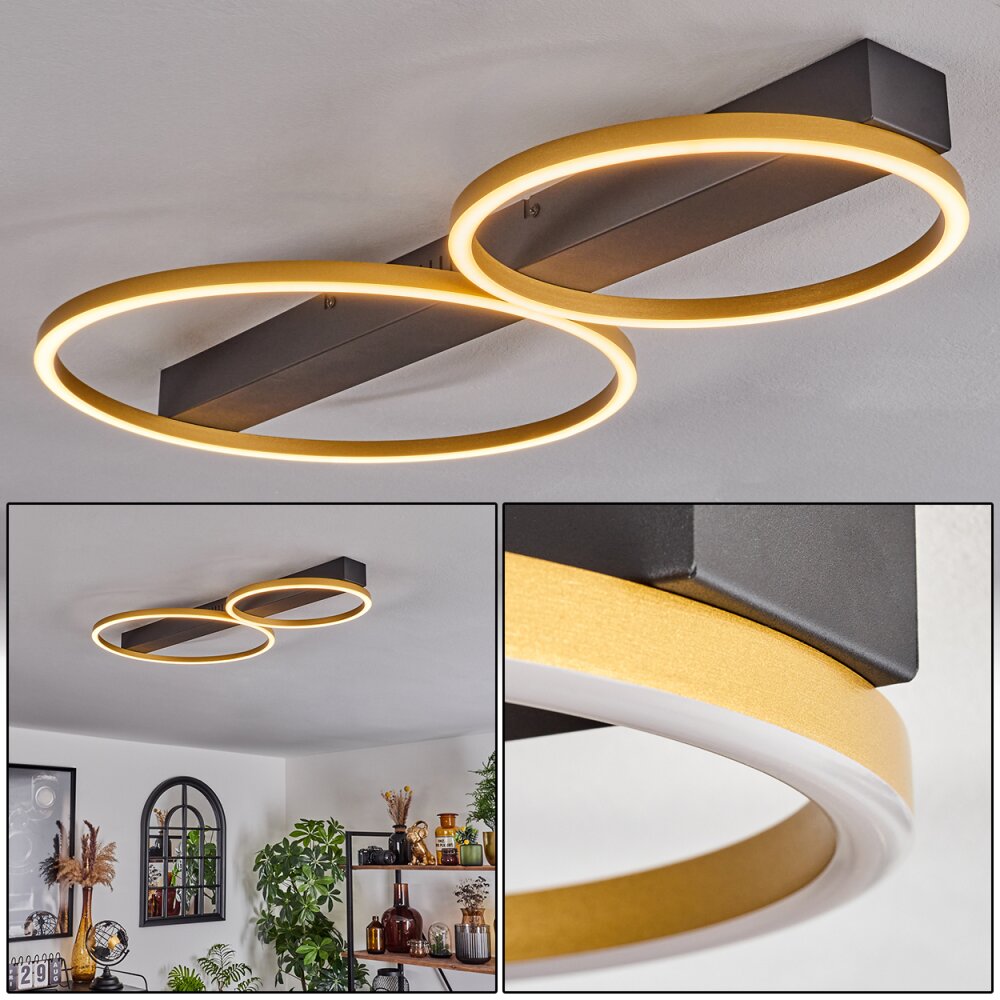 Cajean Plafoniera LED Nero, 2-Luci main product photo