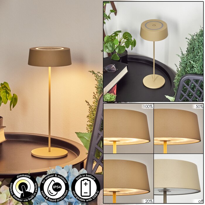 Kouvi Lampada da tavolo LED Oro, 1-Luce