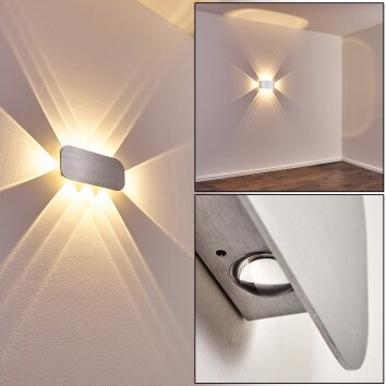 Homad Applique LED Alluminio, 1-Luce