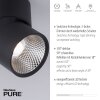 Paul Neuhaus PURE-NOLA Plafoniera LED Nero, 2-Luci