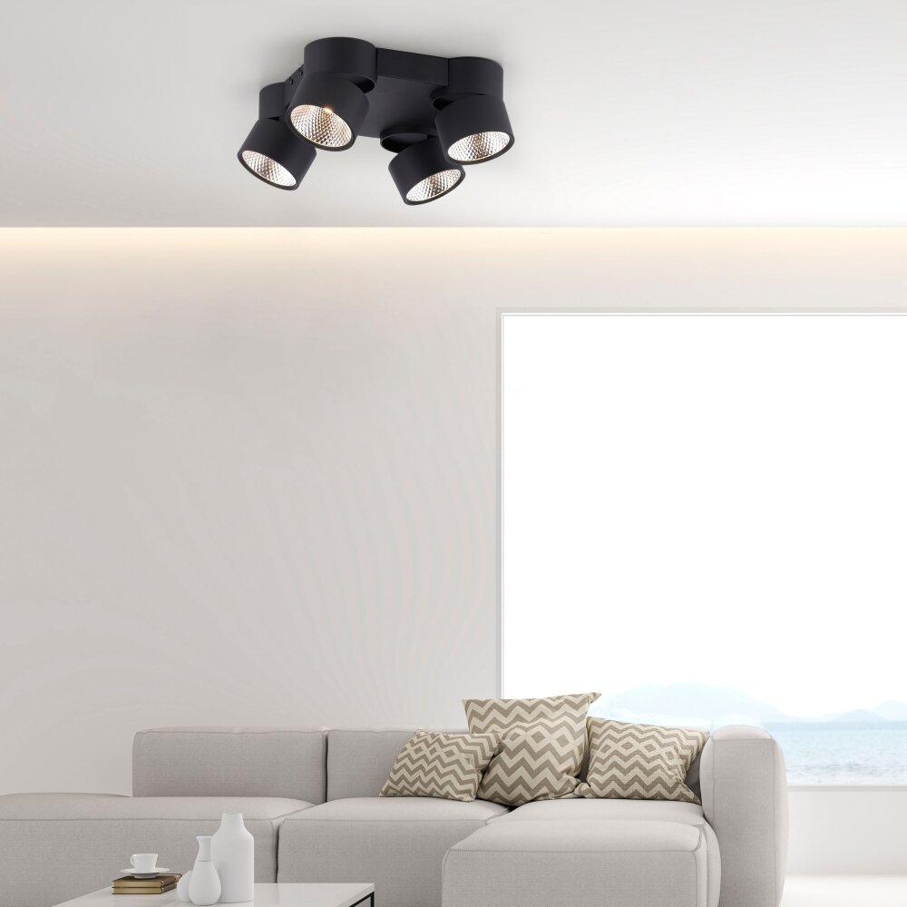 Paul Neuhaus PURE-NOLA Plafoniera LED Nero, 4-Luci main product photo