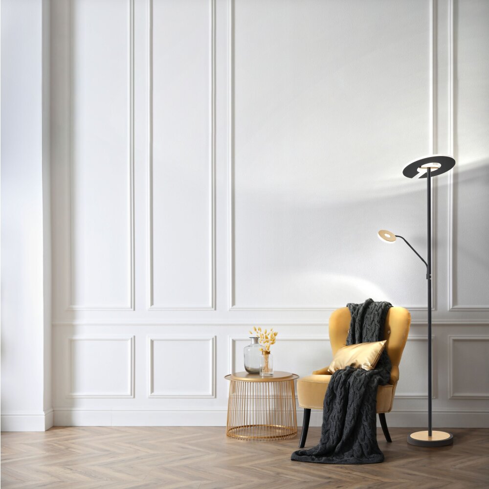 Fischer & Honsel Hennes Applique LED Oro, Nero, 1-Luce main product photo