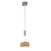 Fischer & Honsel SHINE-WOOD Lampada a Sospensione LED Nichel opaco, 1-Luce