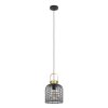 Eglo ROUNDHAM Lampadario a sospensione Ottone, Nero, 1-Luce