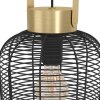 Eglo ROUNDHAM Lampadario a sospensione Ottone, Nero, 1-Luce