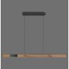 Paul Neuhaus PURE-MOTO-RISE Lampada a Sospensione LED Aspetto del legno, Nero, 3-Luci, Telecomando