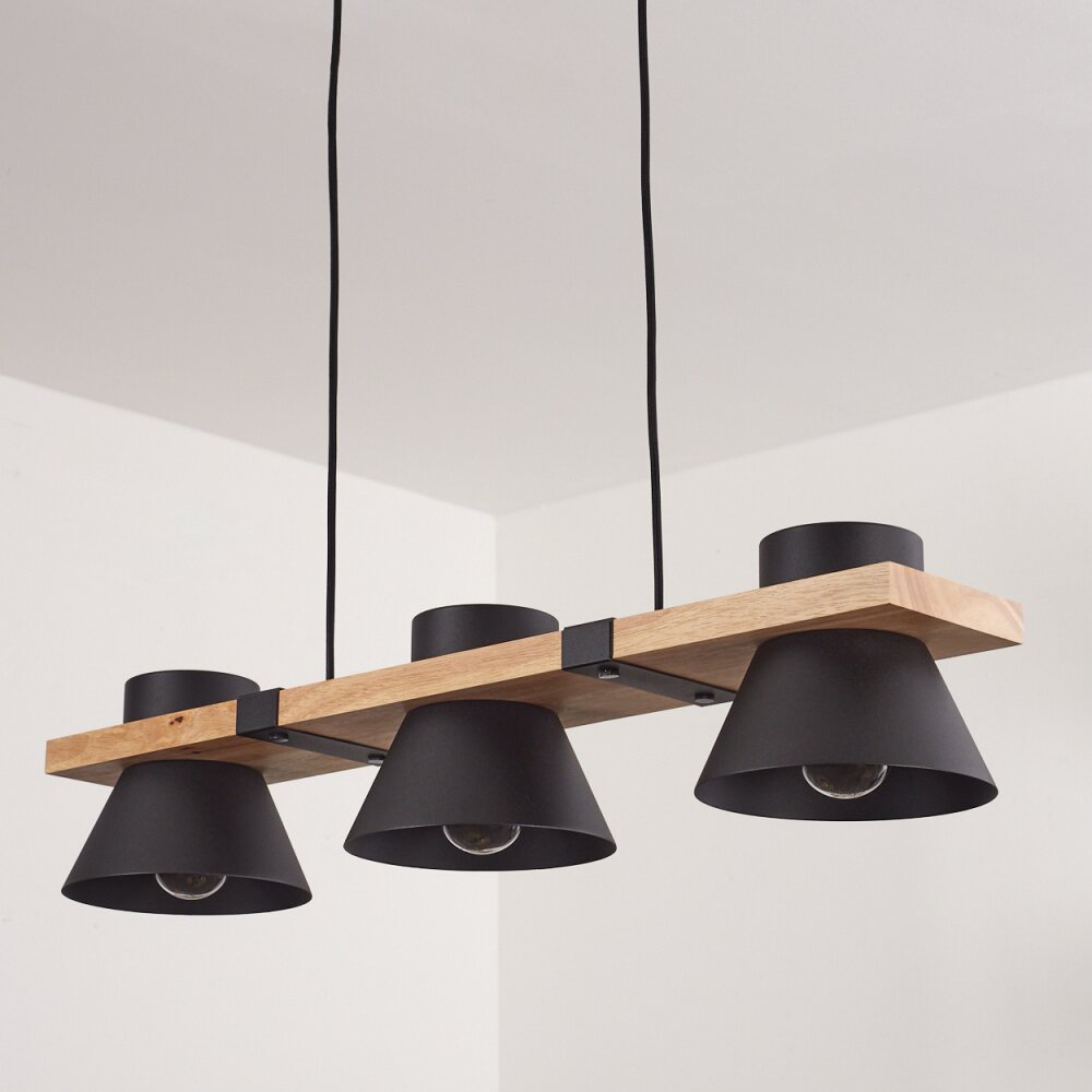 Gatangachi Lampada a Sospensione Nero, 3-Luci