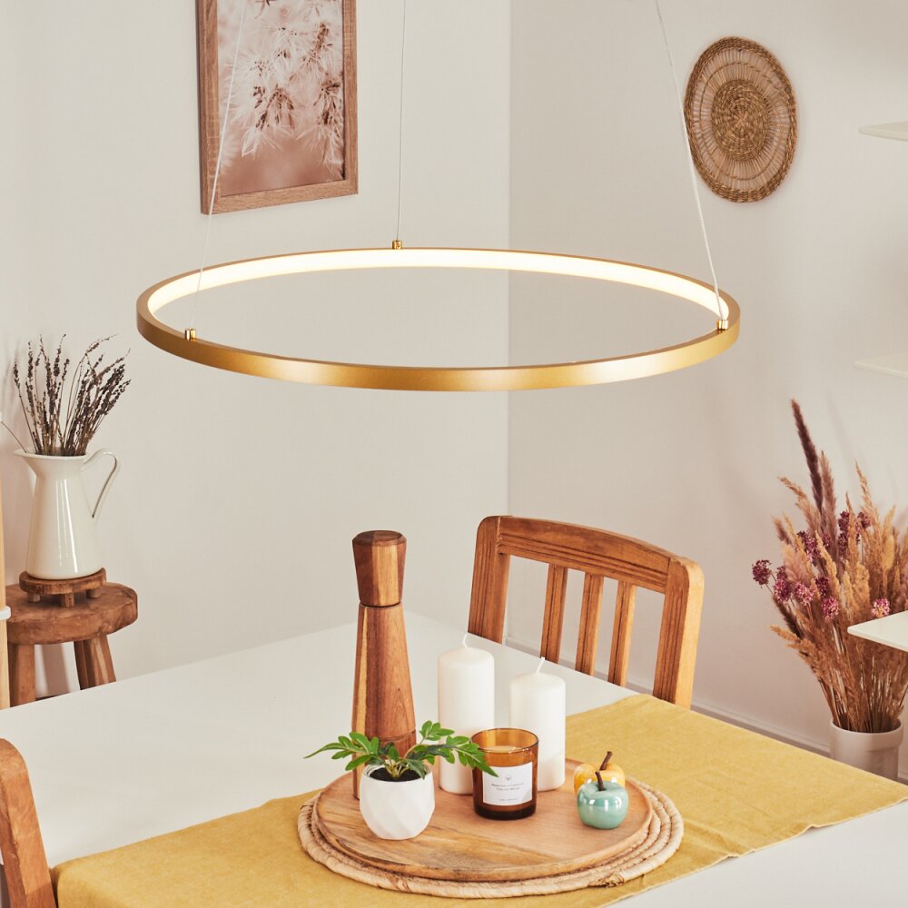Calcium Lampada a Sospensione LED Ottone, 1-Luce main product photo