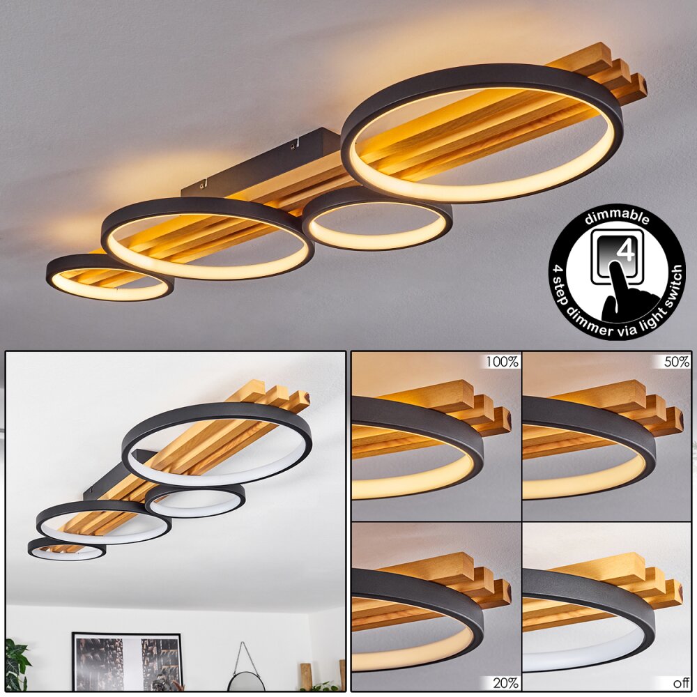 Rodekro Plafoniera LED Nero, 1-Luce main product photo