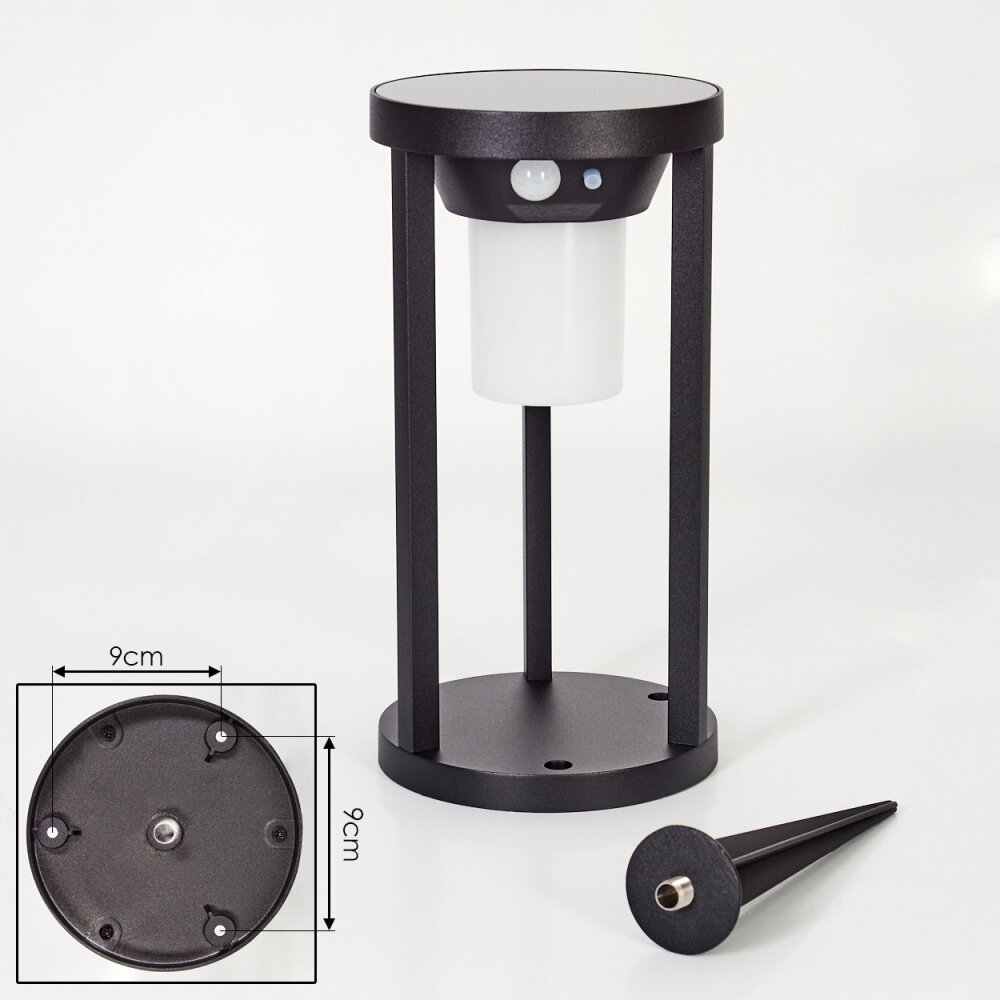 Lokpano Lampioncino Segnapasso LED Nero, 1-Luce, Sensori di movimento