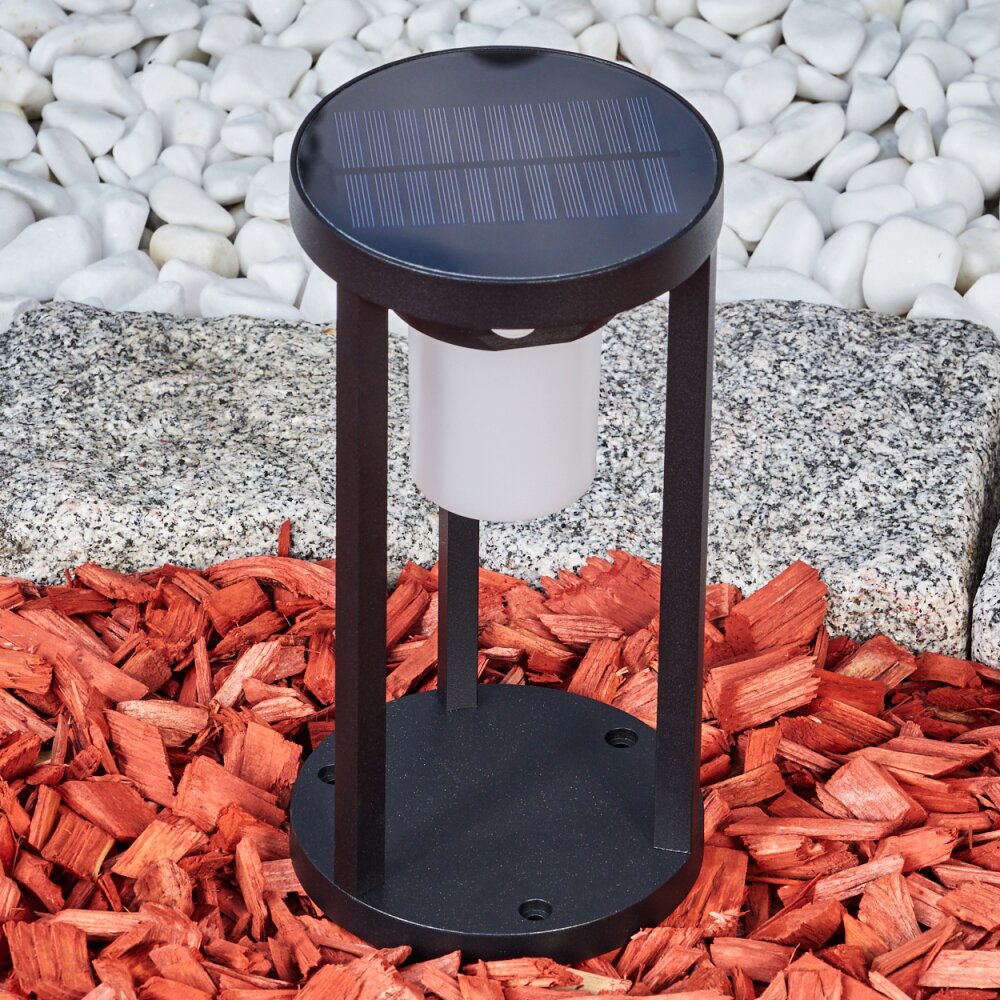 Lokpano Lampioncino Segnapasso LED Nero, 1-Luce, Sensori di movimento