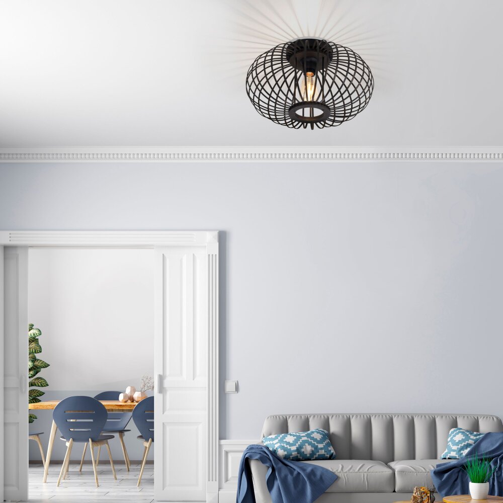 LeuchtenDirekt RACOON Plafoniera Nero, 1-Luce main product photo