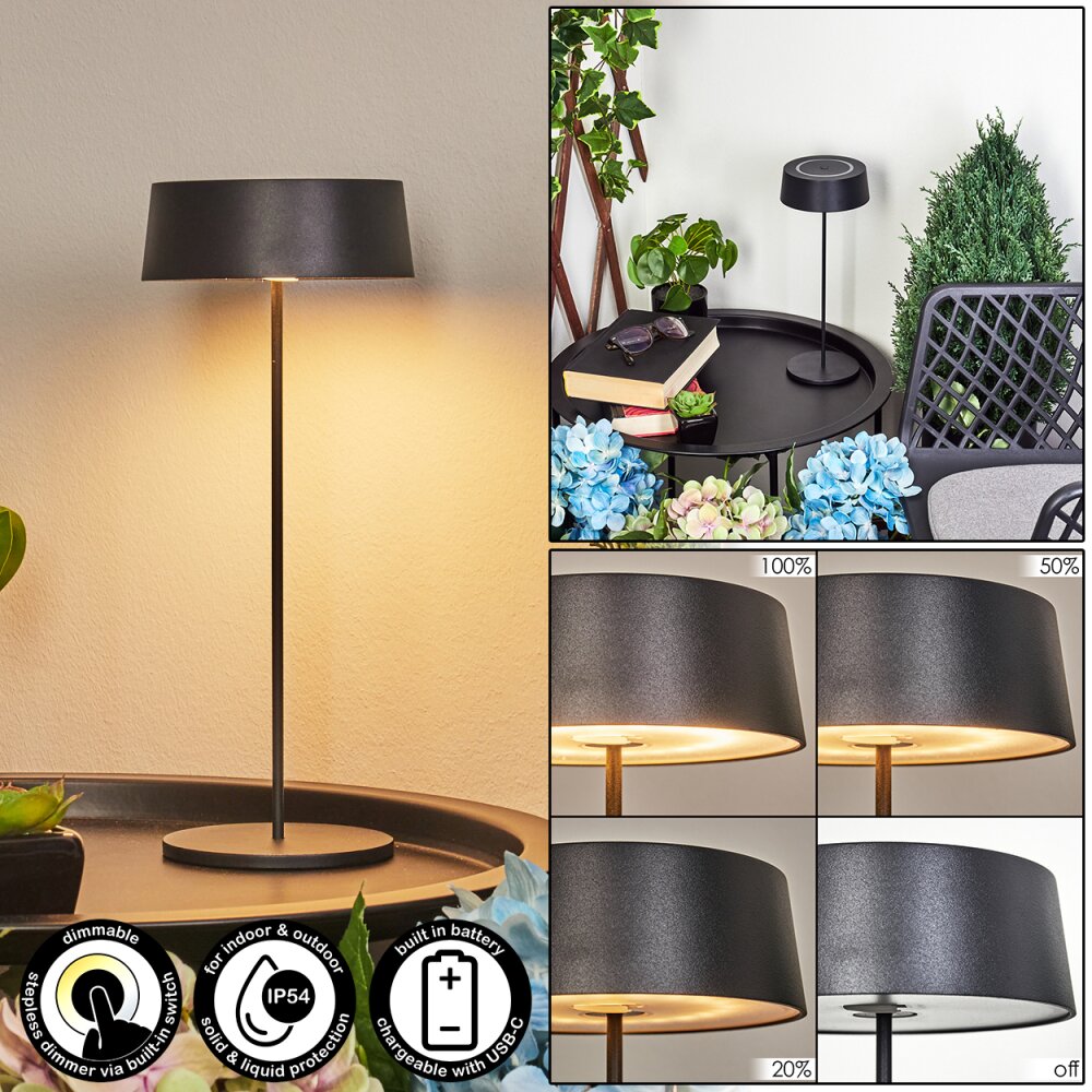 Kouvi Lampada da tavolo LED Nero, 1-Luce main product photo
