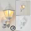 Naofe Applique da esterno Bianco, 1-Luce, Sensori di movimento