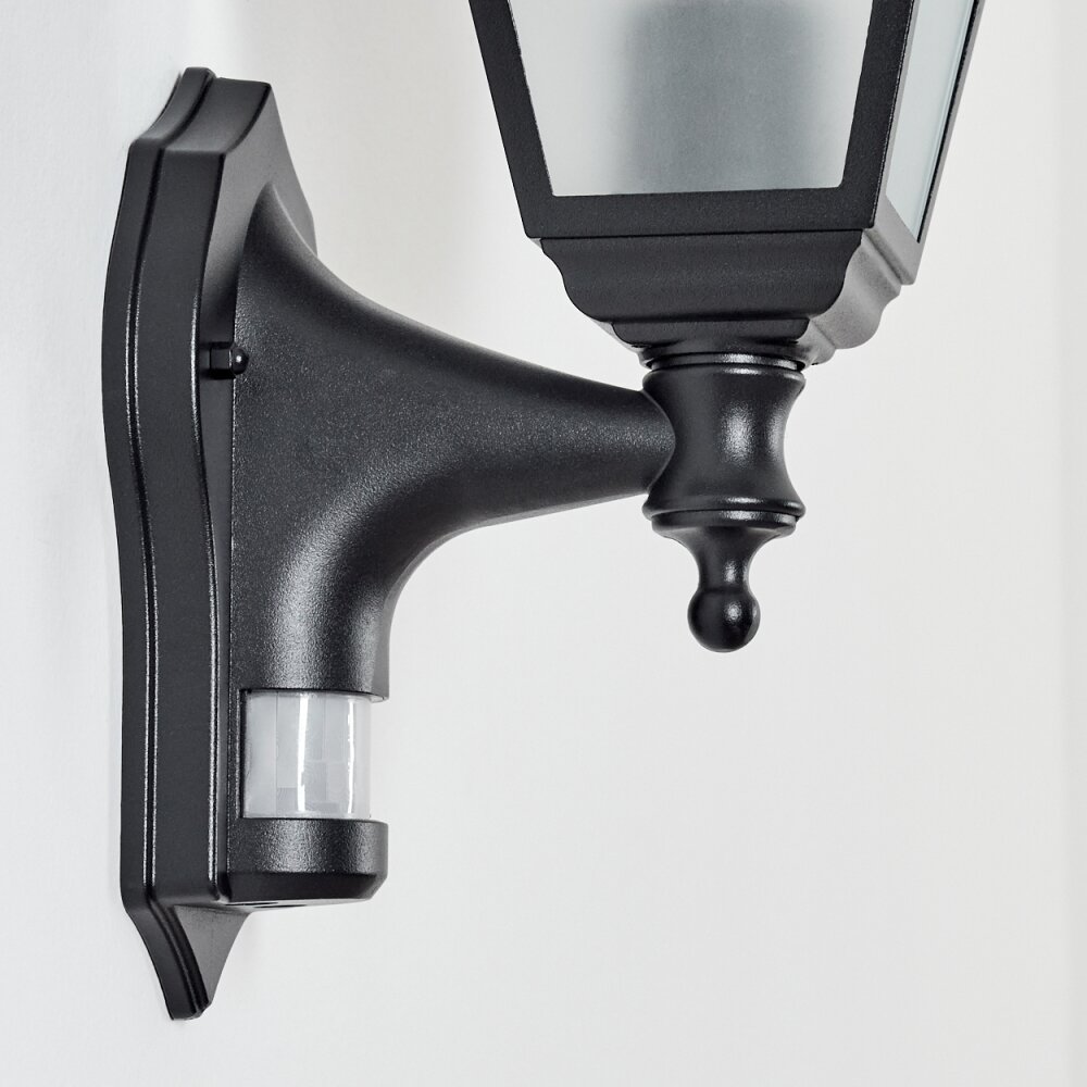 Naofe Applique da esterno Nero, 1-Luce, Sensori di movimento