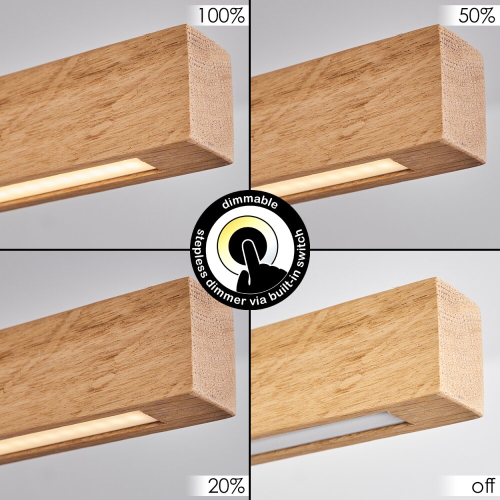 Mixto Lampada a Sospensione LED Écru, 2-Luci