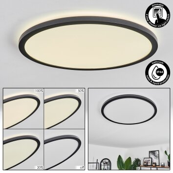 Hooper Plafoniera LED Nero, 1-Luce