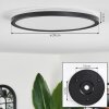 Hooper Plafoniera LED Nero, 1-Luce