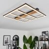 Nganbeto Plafoniera LED Aspetto del legno, Nero, 1-Luce