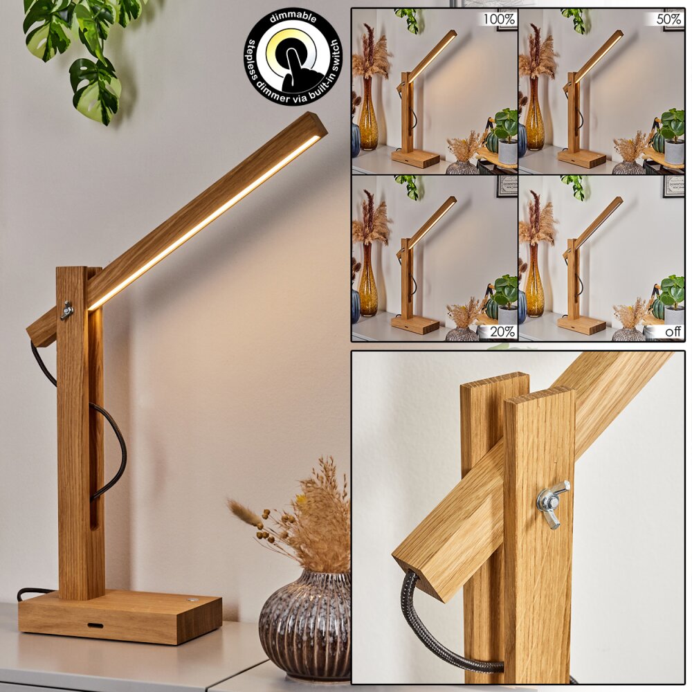 Anga Lampada da tavolo LED Cromo, Écru, 1-Luce main product photo
