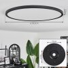 Hooper Plafoniera LED Nero, 1-Luce