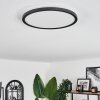 Hooper Plafoniera LED Nero, 1-Luce