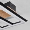 Nganbeto Plafoniera LED Aspetto del legno, Nero, 1-Luce