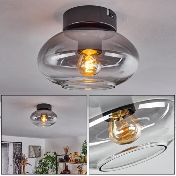 Haikala Plafoniera Chiaro, Grigio fumo, 1-Luce