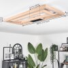 Surisultana Plafoniera LED Legno chiaro, 2-Luci